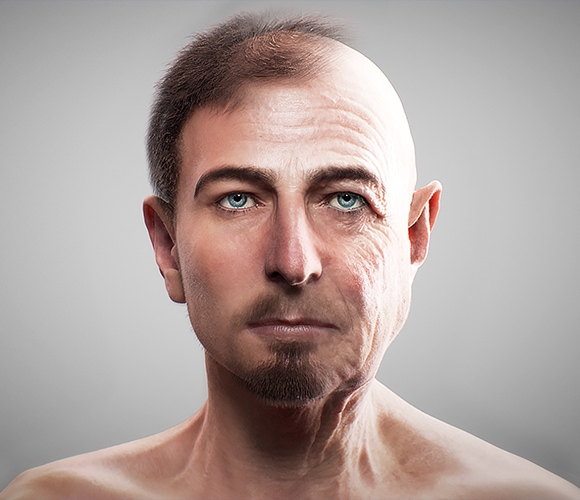 3d male aging morph