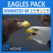 3d eagle rigged animated